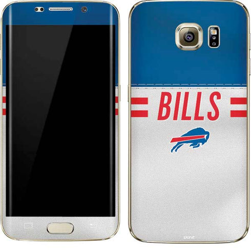 NFL Buffalo Bills White Striped Galaxy S7 Edge Skin